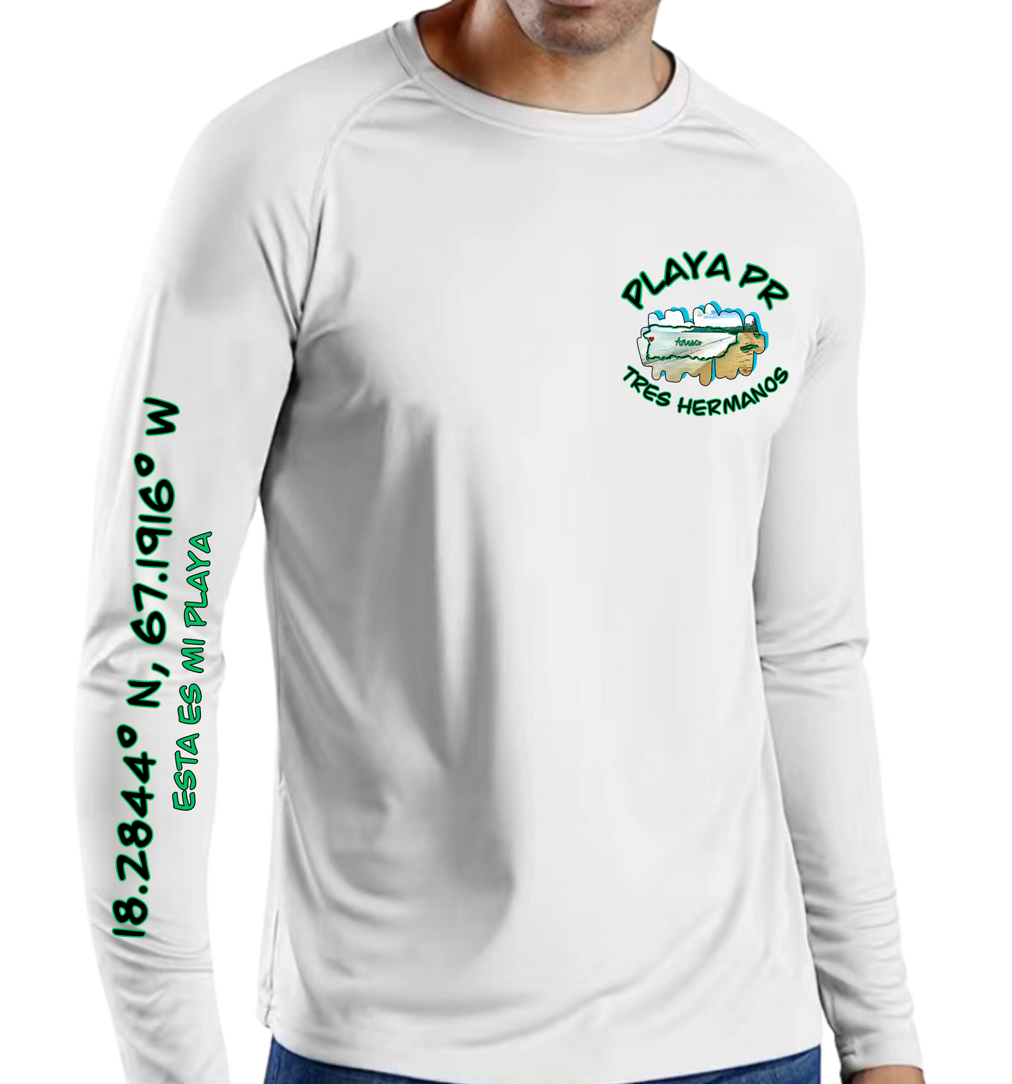 Men's UPF50+ rash guard long sleeve Tres Hermanos, Añasco P.R