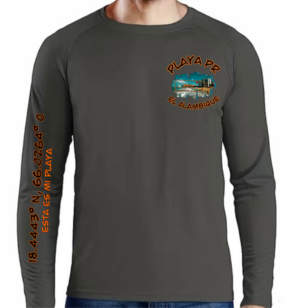 Men's UPF 50+ Long Sleeve Rash Guard El Alambique, Carolina P.R