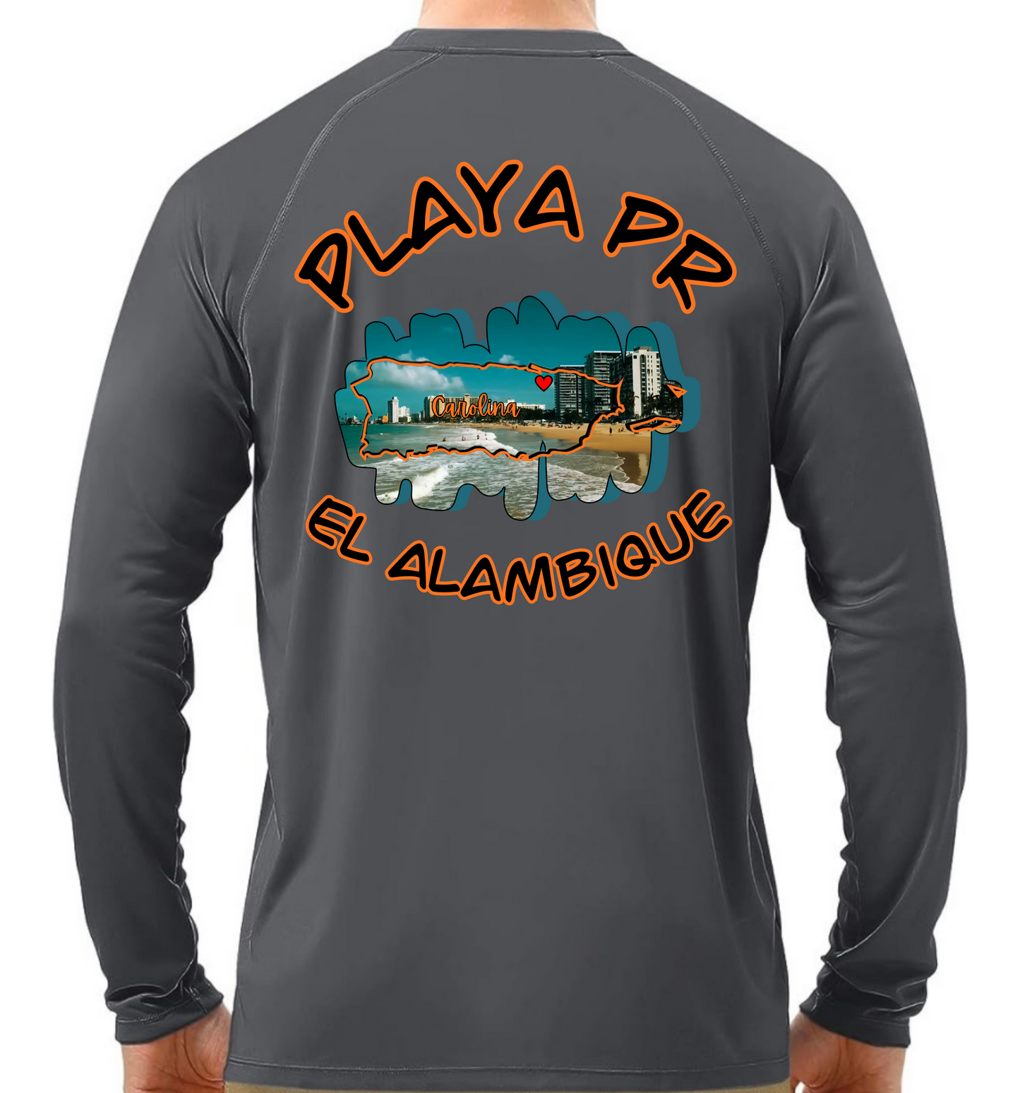 Men's UPF 50+ Long Sleeve Rash Guard El Alambique, Carolina P.R