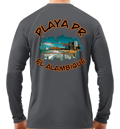 Men's UPF 50+ Long Sleeve Rash Guard El Alambique, Carolina P.R