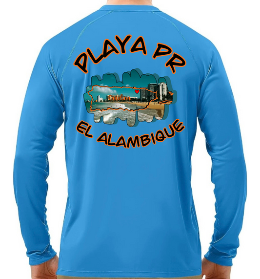Men's UPF 50+ Long Sleeve Rash Guard El Alambique, Carolina P.R