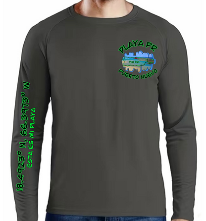 Men's UPF50+ rash guard long sleeve Puerto Nuevo, Vega Baja P.R
