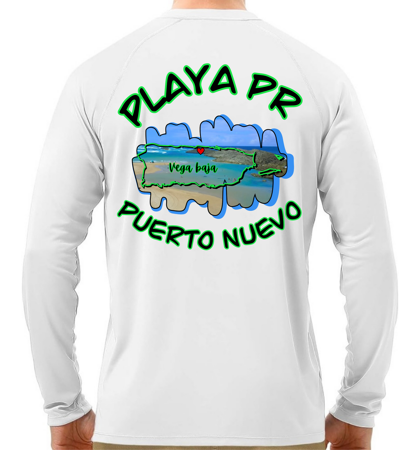 Men's UPF50+ rash guard long sleeve Puerto Nuevo, Vega Baja P.R