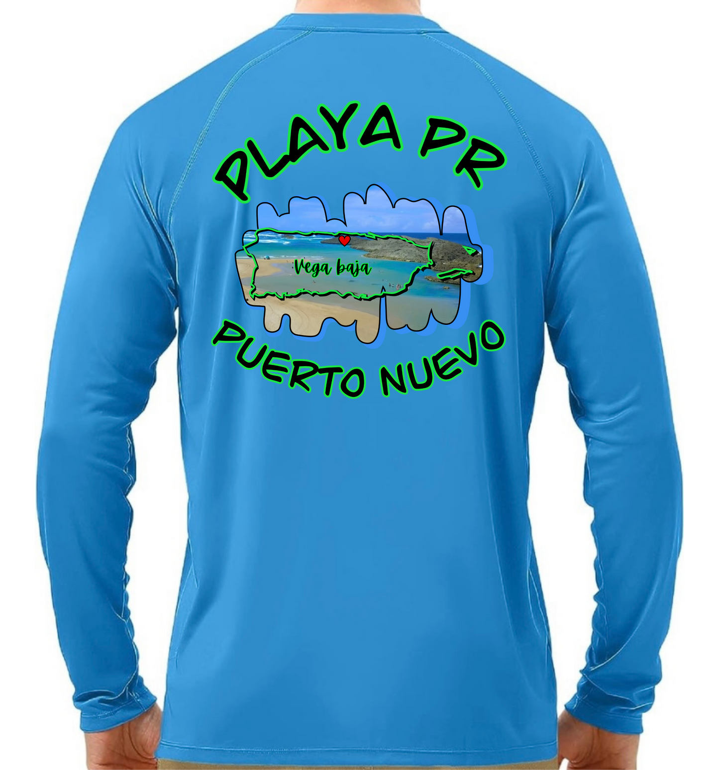 Men's UPF50+ rash guard long sleeve Puerto Nuevo, Vega Baja P.R