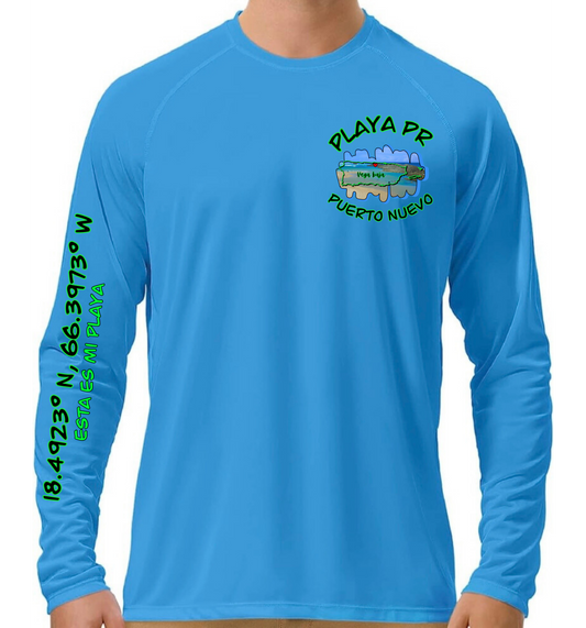 Men's UPF50+ rash guard long sleeve Puerto Nuevo, Vega Baja P.R