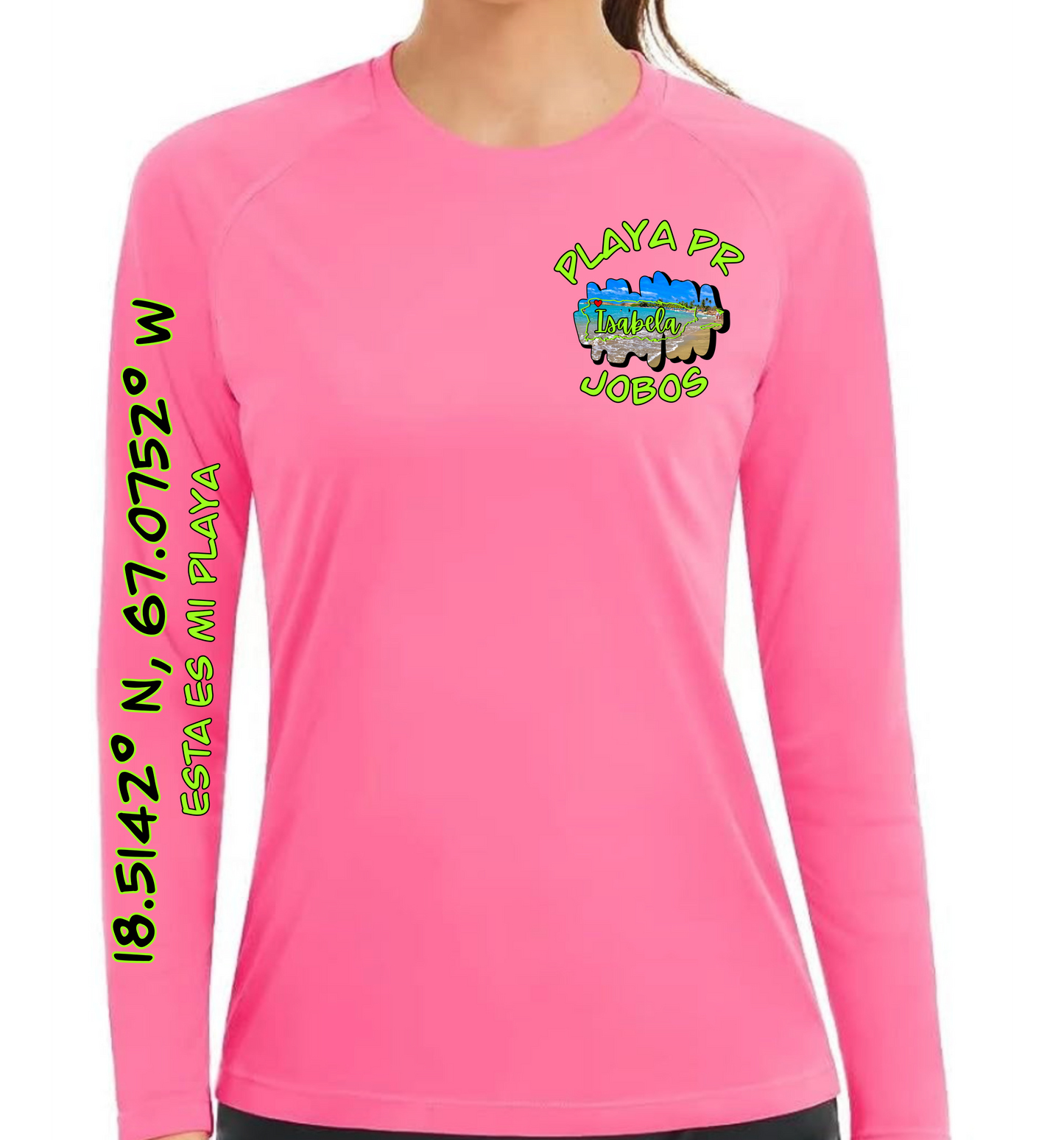 Women's UPF 50+ rash guard loose fit Jobos, Isabela P.R