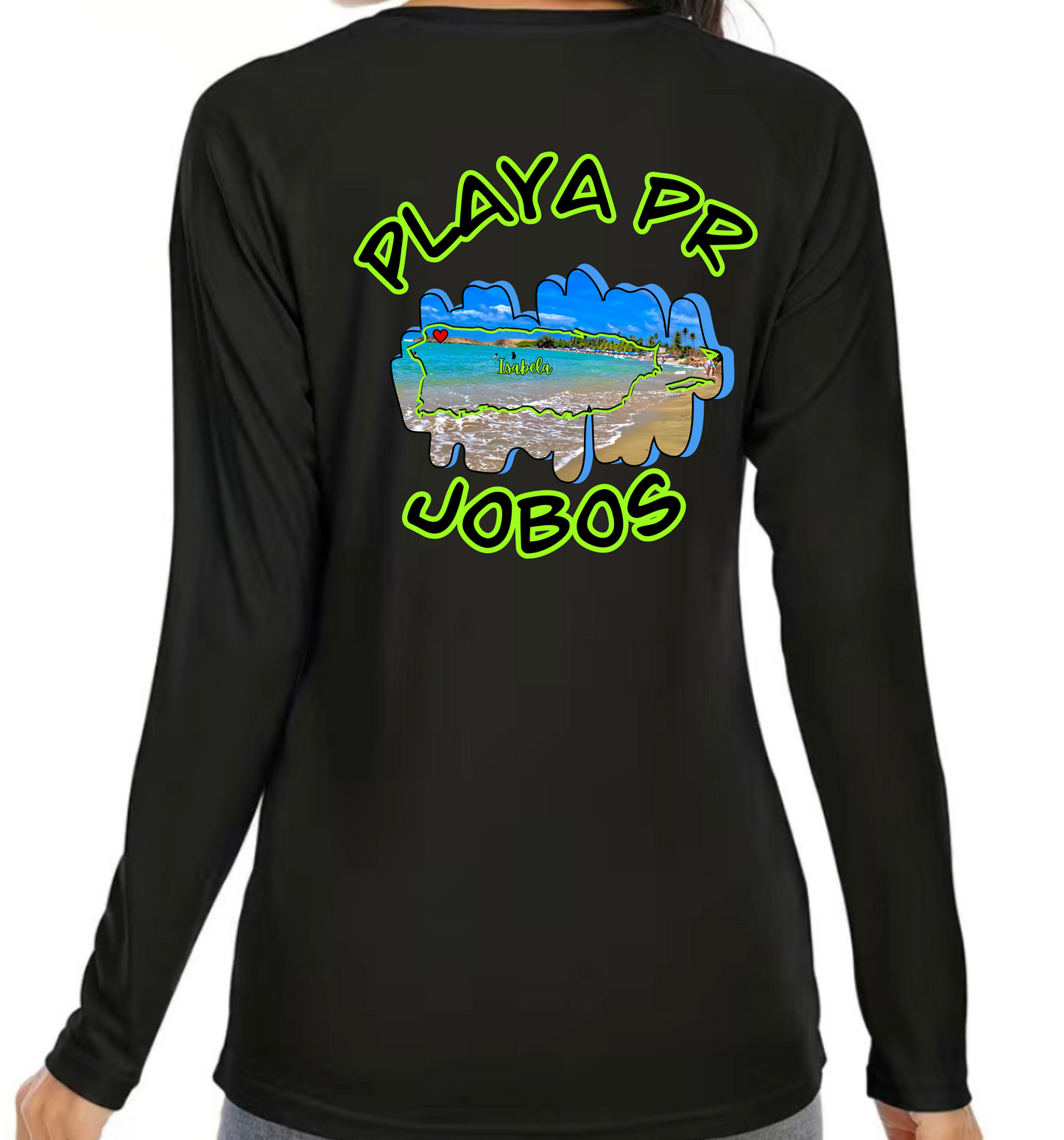 Women's UPF 50+ rash guard loose fit Jobos, Isabela P.R