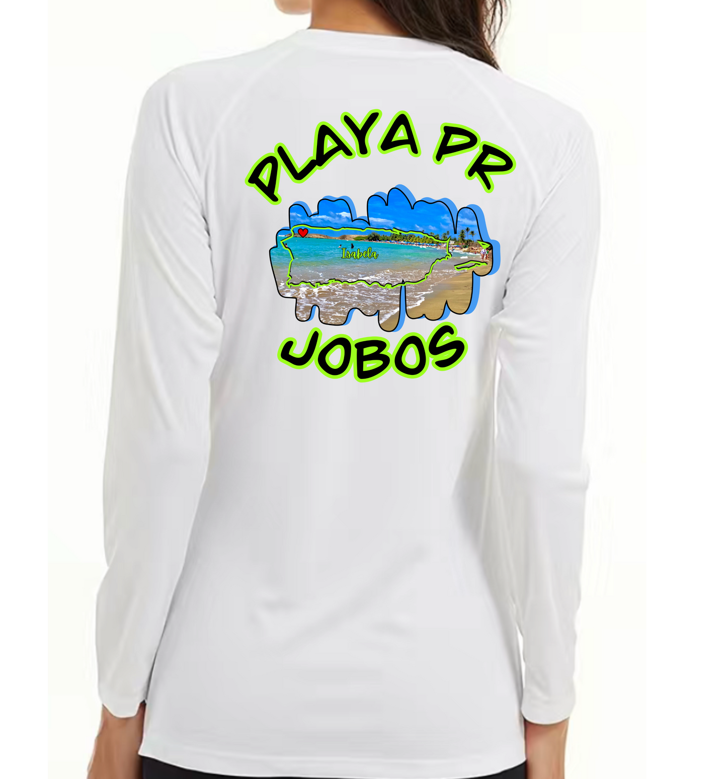 Women's UPF 50+ rash guard loose fit Jobos, Isabela P.R