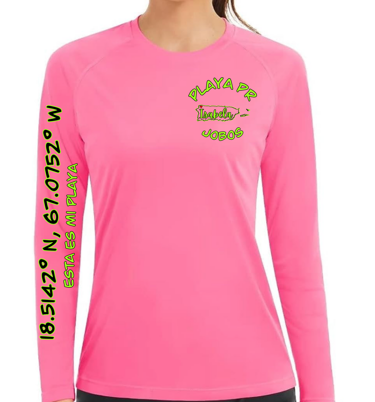 Women's UPF 50+ rash guard loose fit Jobos, Isabela P.R