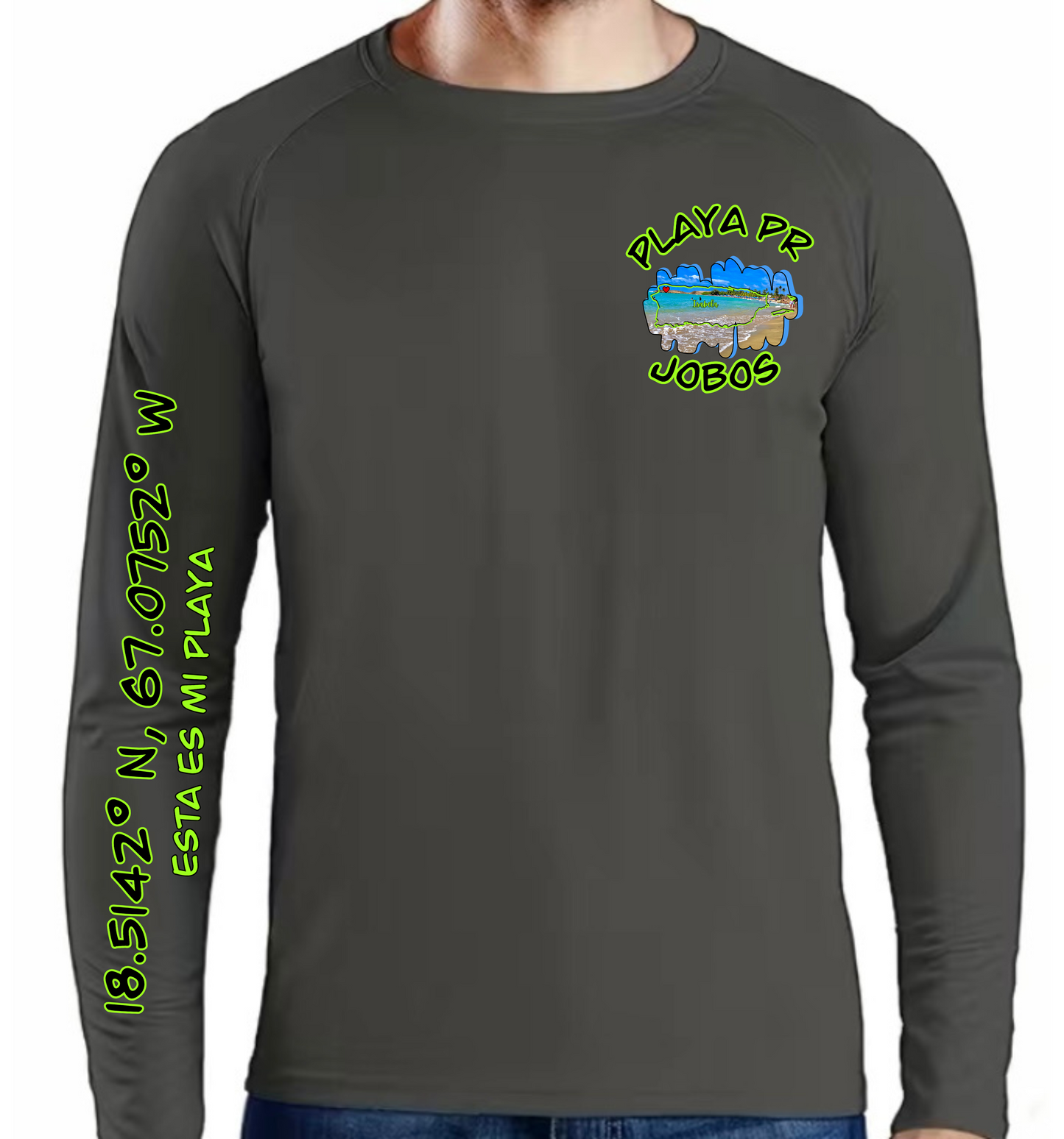 Men's UPF50+ rash guard Long Sleeve Jobos, Isabela P.R