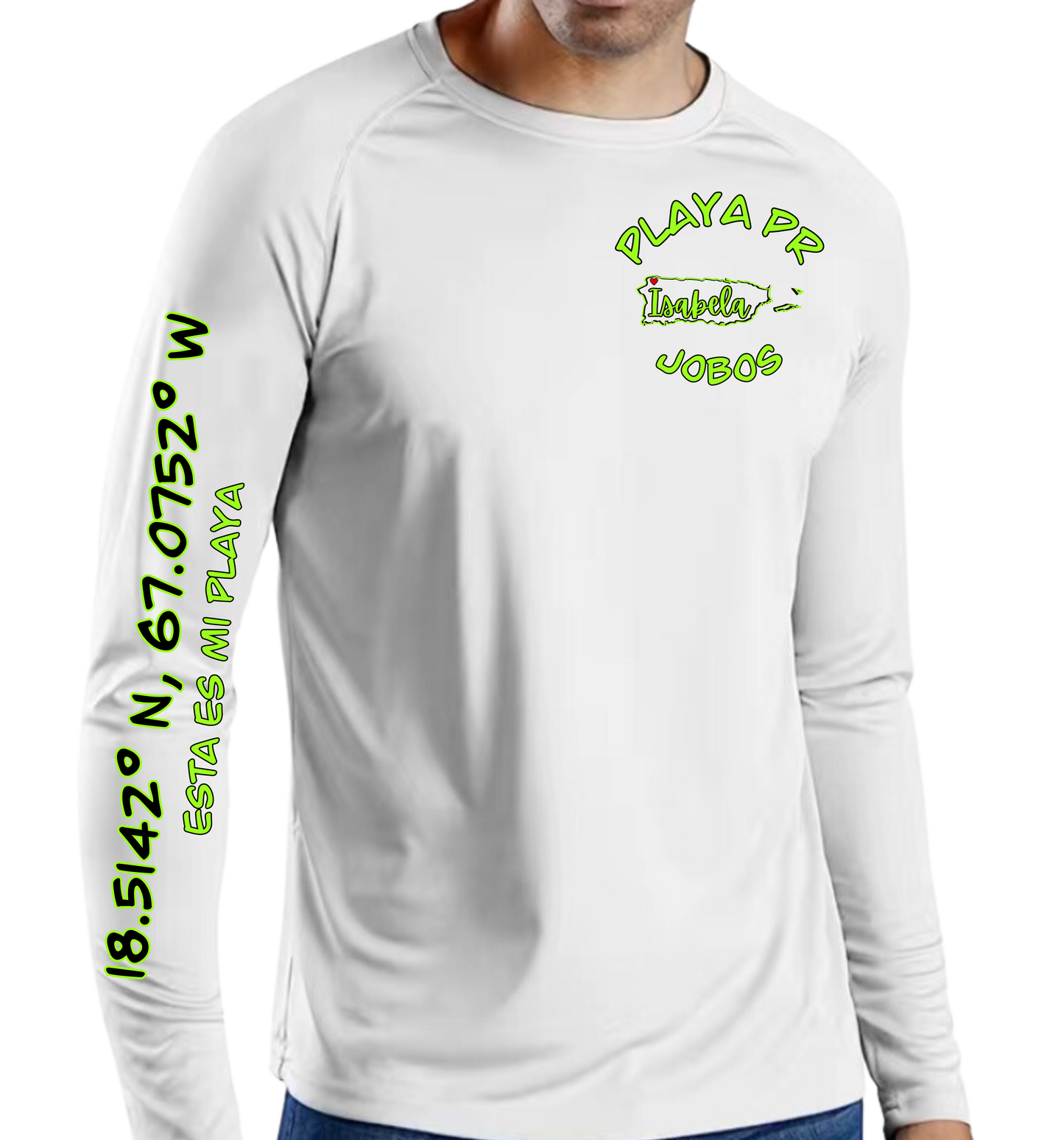 Men's UPF50+ rash guard Long Sleeve Jobos, Isabela P.R