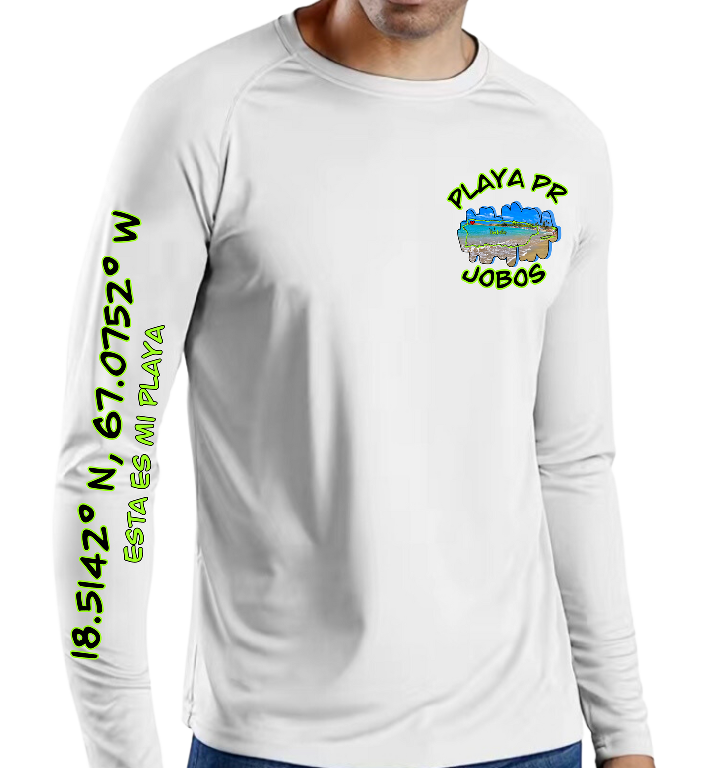 Men's UPF50+ rash guard Long Sleeve Jobos, Isabela P.R