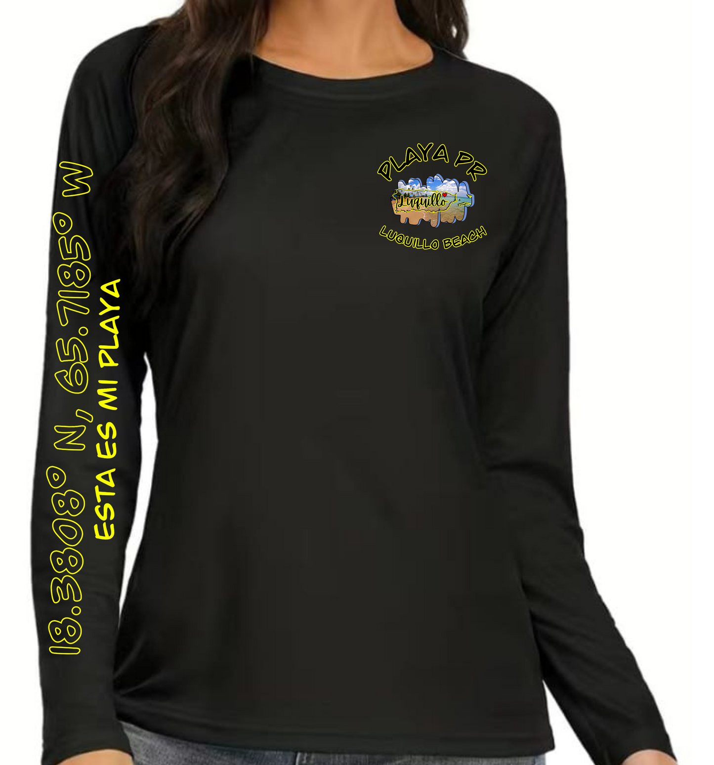 Women's UPF50+ rash guard long sleeve Luquillo Beach, Luquillo P.R