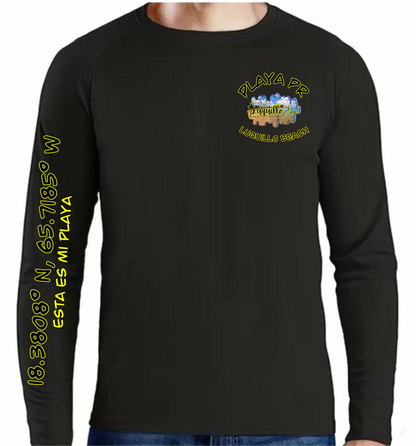 Men's UPF50+ rash guard long sleeve Luquillo beach, Luquillo P.R