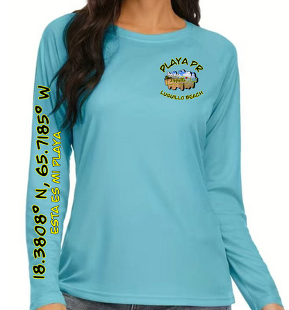 Women's UPF50+ rash guard long sleeve Luquillo Beach, Luquillo P.R