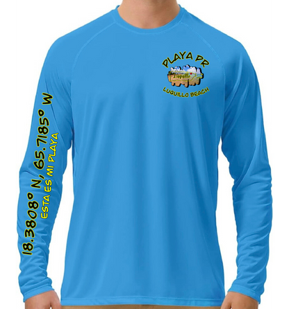 Men's UPF50+ rash guard long sleeve Luquillo beach, Luquillo P.R