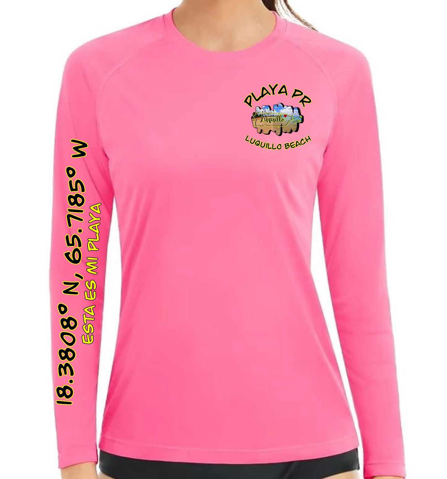 Women's UPF50+ rash guard long sleeve Luquillo Beach, Luquillo P.R