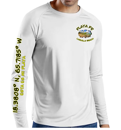 Men's UPF50+ rash guard long sleeve Luquillo beach, Luquillo P.R