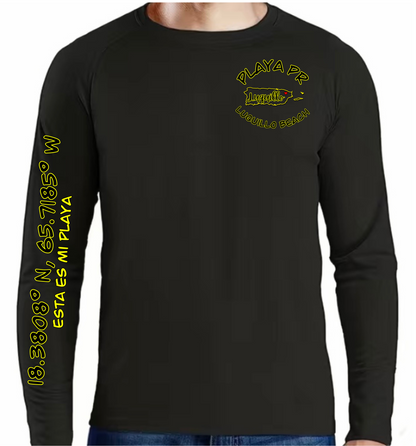 Men's UPF50+ rash guard long sleeve Luquillo beach, Luquillo P.R