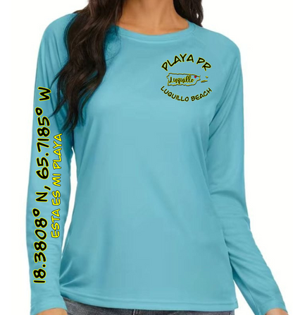 Women's UPF50+ rash guard long sleeve Luquillo Beach, Luquillo P.R