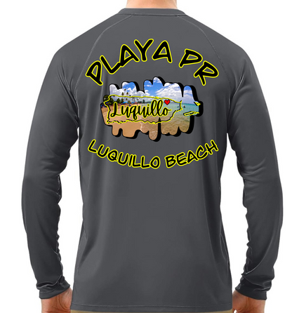 Men's UPF50+ rash guard long sleeve Luquillo beach, Luquillo P.R