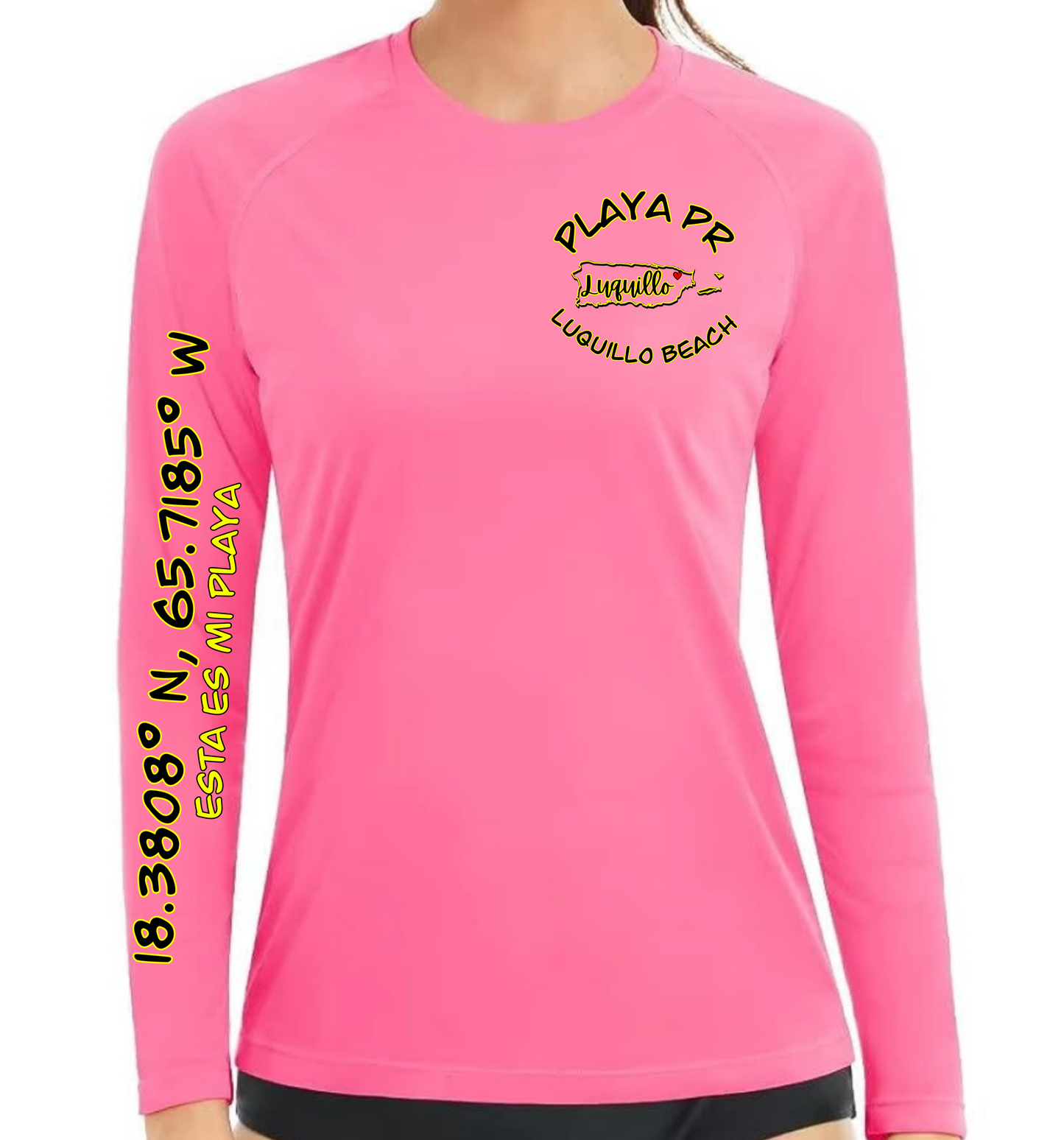 Women's UPF50+ rash guard long sleeve Luquillo Beach, Luquillo P.R