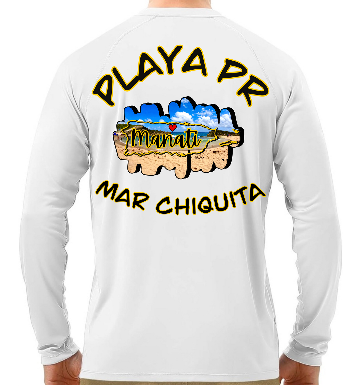 Men's UPF50+ rash guard Long Sleeve Mar Chiquita, Manati P.R