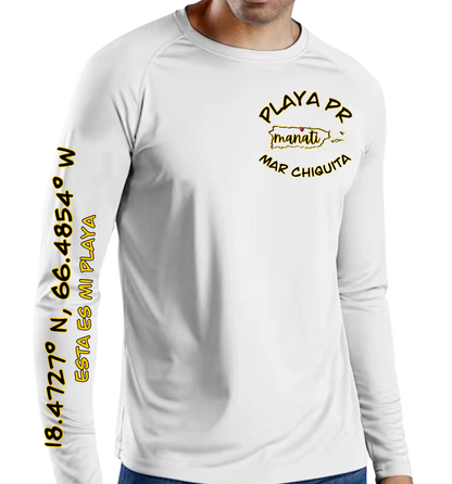 Men's UPF50+ rash guard Long Sleeve Mar Chiquita, Manati P.R