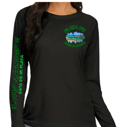 Women's UPF50+ rash guard long sleeve Puerto Nuevo, Vega Baja P.R