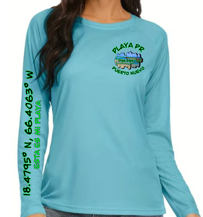 Women's UPF50+ rash guard long sleeve Puerto Nuevo, Vega Baja P.R