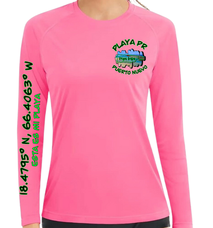 Women's UPF50+ rash guard long sleeve Puerto Nuevo, Vega Baja P.R