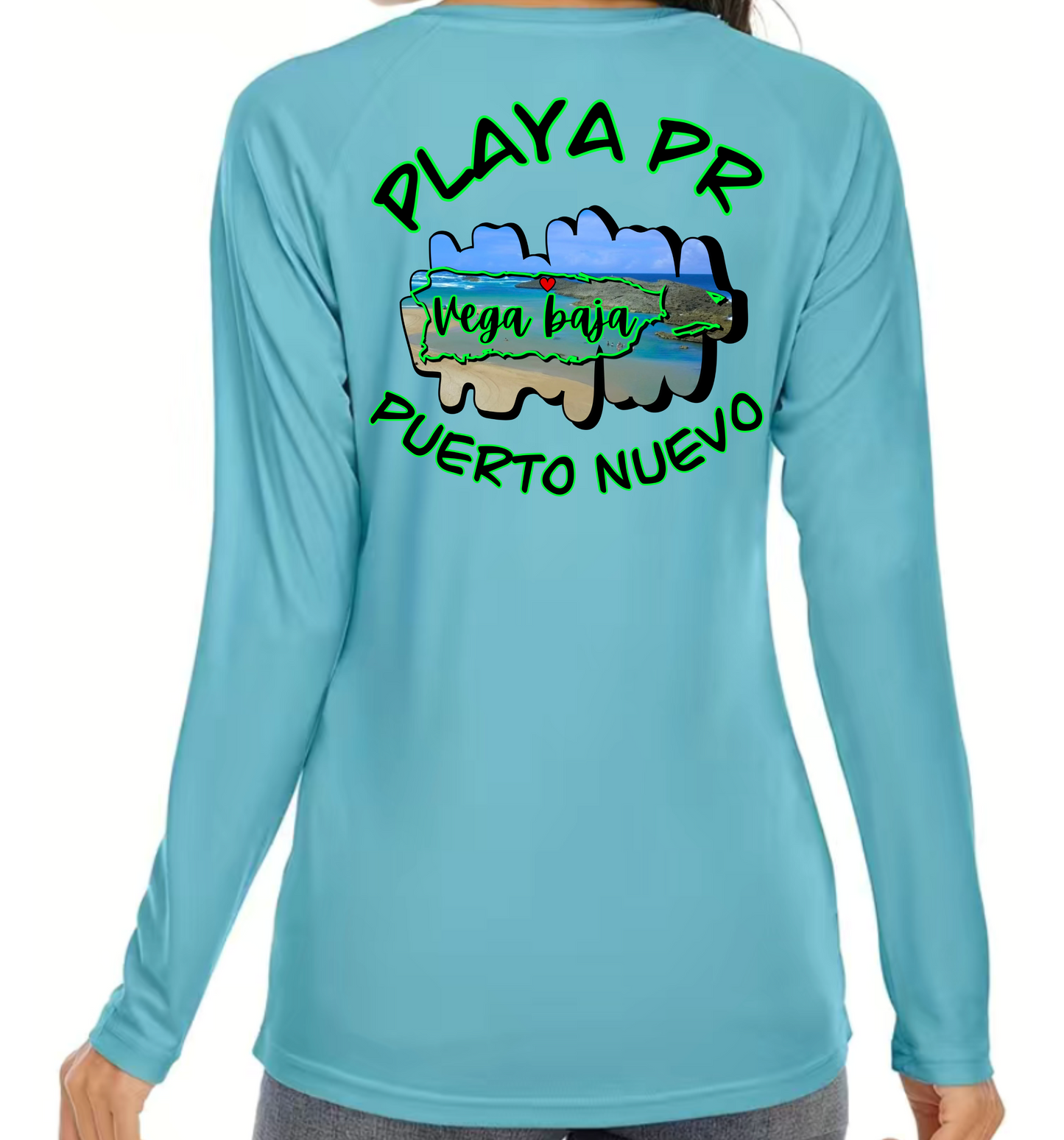 Women's UPF50+ rash guard long sleeve Puerto Nuevo, Vega Baja P.R