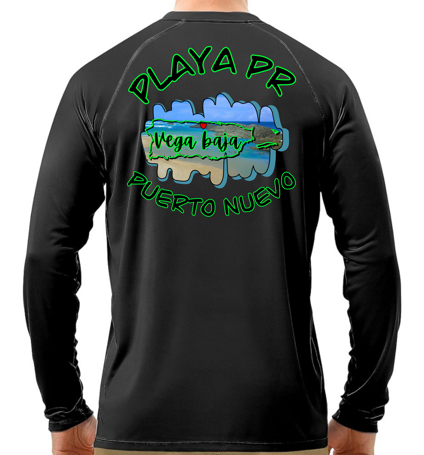 Men's UPF50+ rash guard long sleeve Puerto Nuevo, Vega Baja P.R