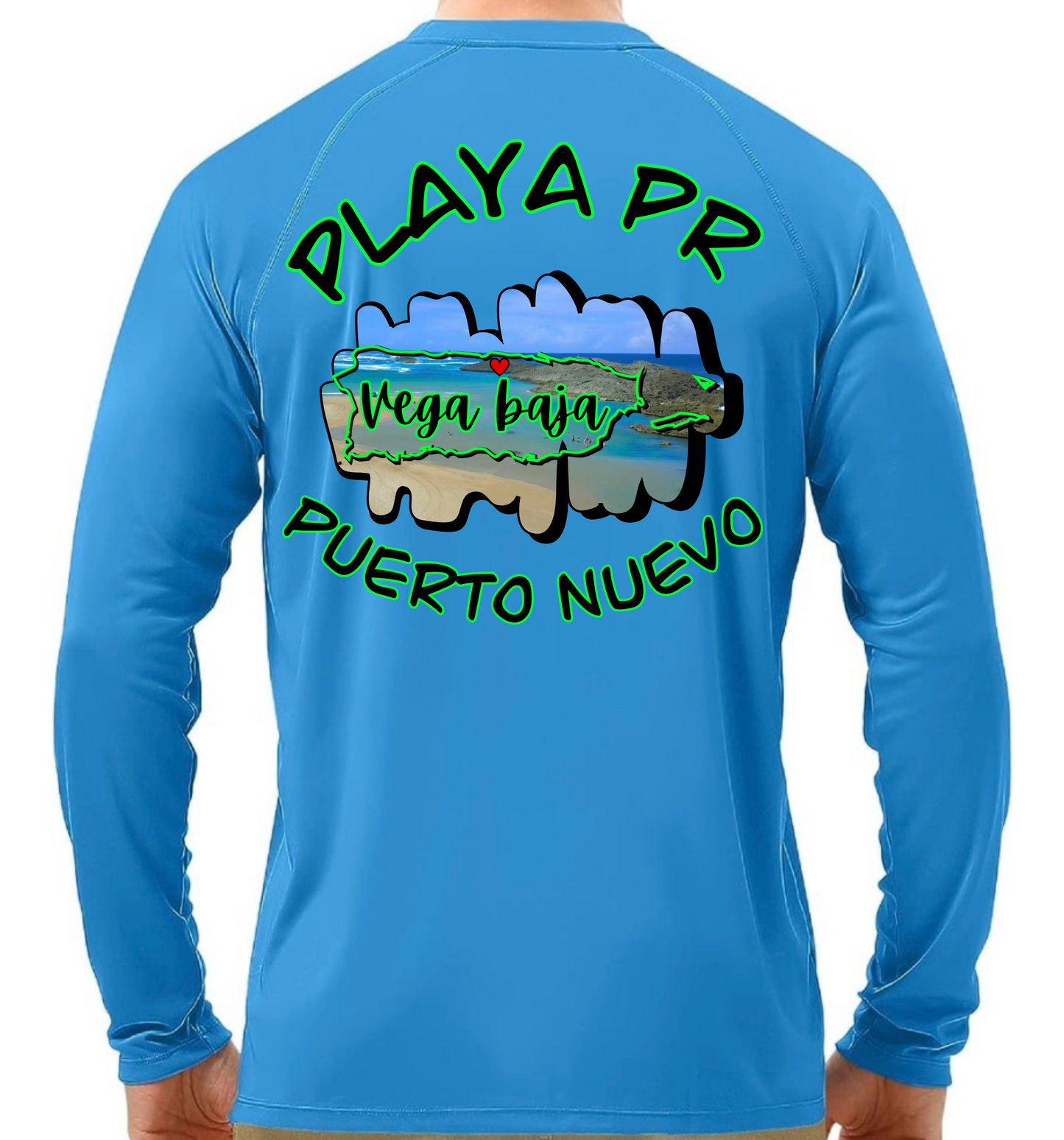 Men's UPF50+ rash guard long sleeve Puerto Nuevo, Vega Baja P.R