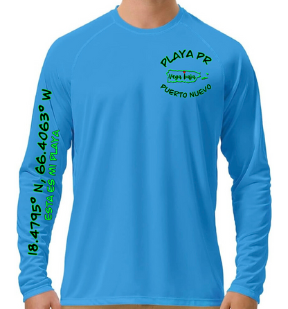 Men's UPF50+ rash guard long sleeve Puerto Nuevo, Vega Baja P.R