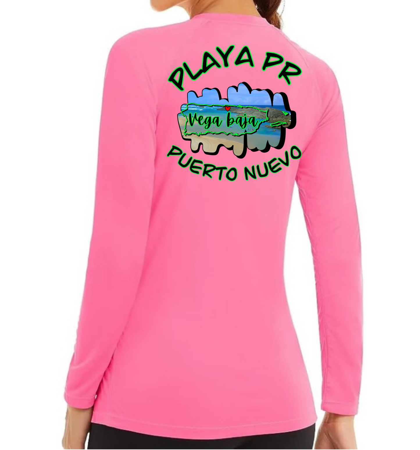 Women's UPF50+ rash guard long sleeve Puerto Nuevo, Vega Baja P.R