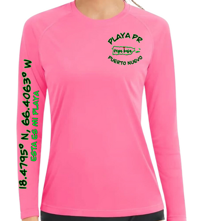 Women's UPF50+ rash guard long sleeve Puerto Nuevo, Vega Baja P.R