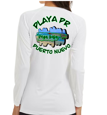 Women's UPF50+ rash guard long sleeve Puerto Nuevo, Vega Baja P.R