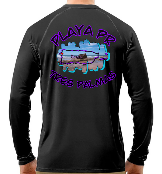 Men's UPF50+ rash guard long Sleeve Tres Palmas, Rincon P.R