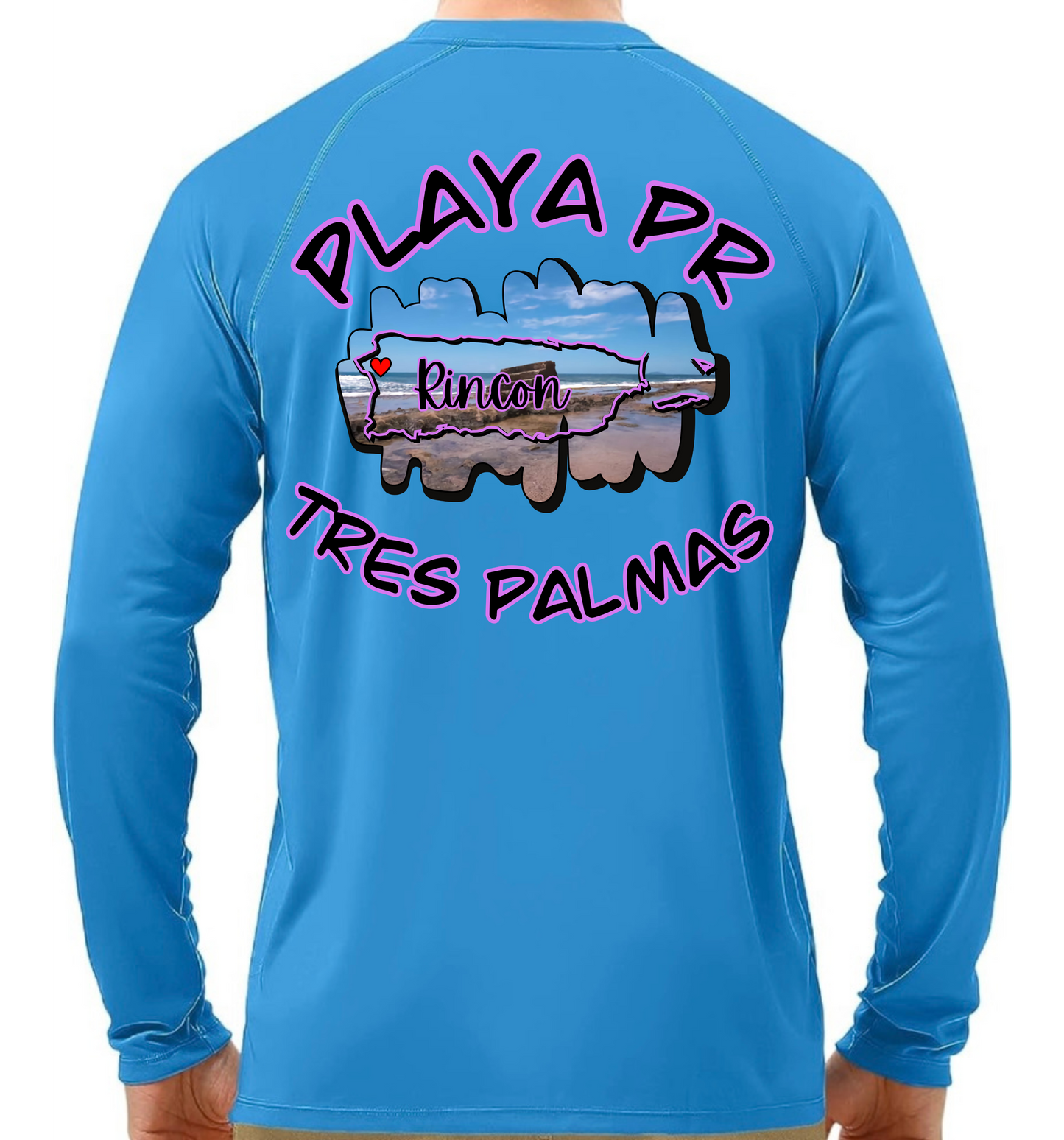 Men's UPF50+ rash guard long Sleeve Tres Palmas, Rincon P.R