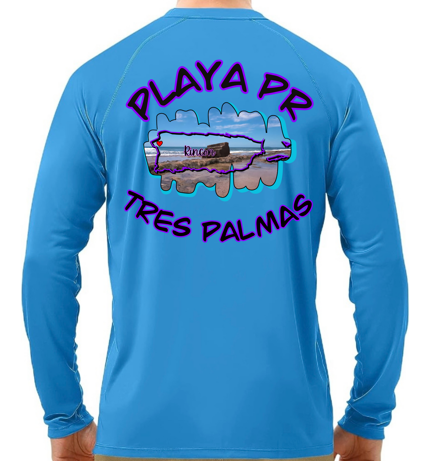 Men's UPF50+ rash guard long Sleeve Tres Palmas, Rincon P.R