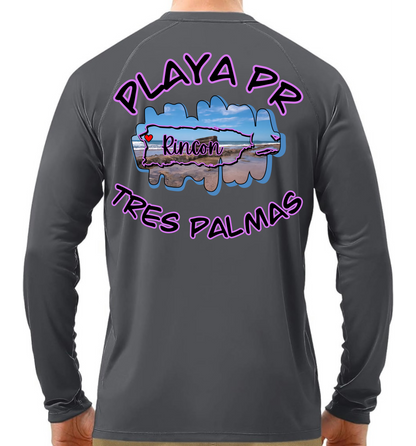 Men's UPF50+ rash guard long Sleeve Tres Palmas, Rincon P.R