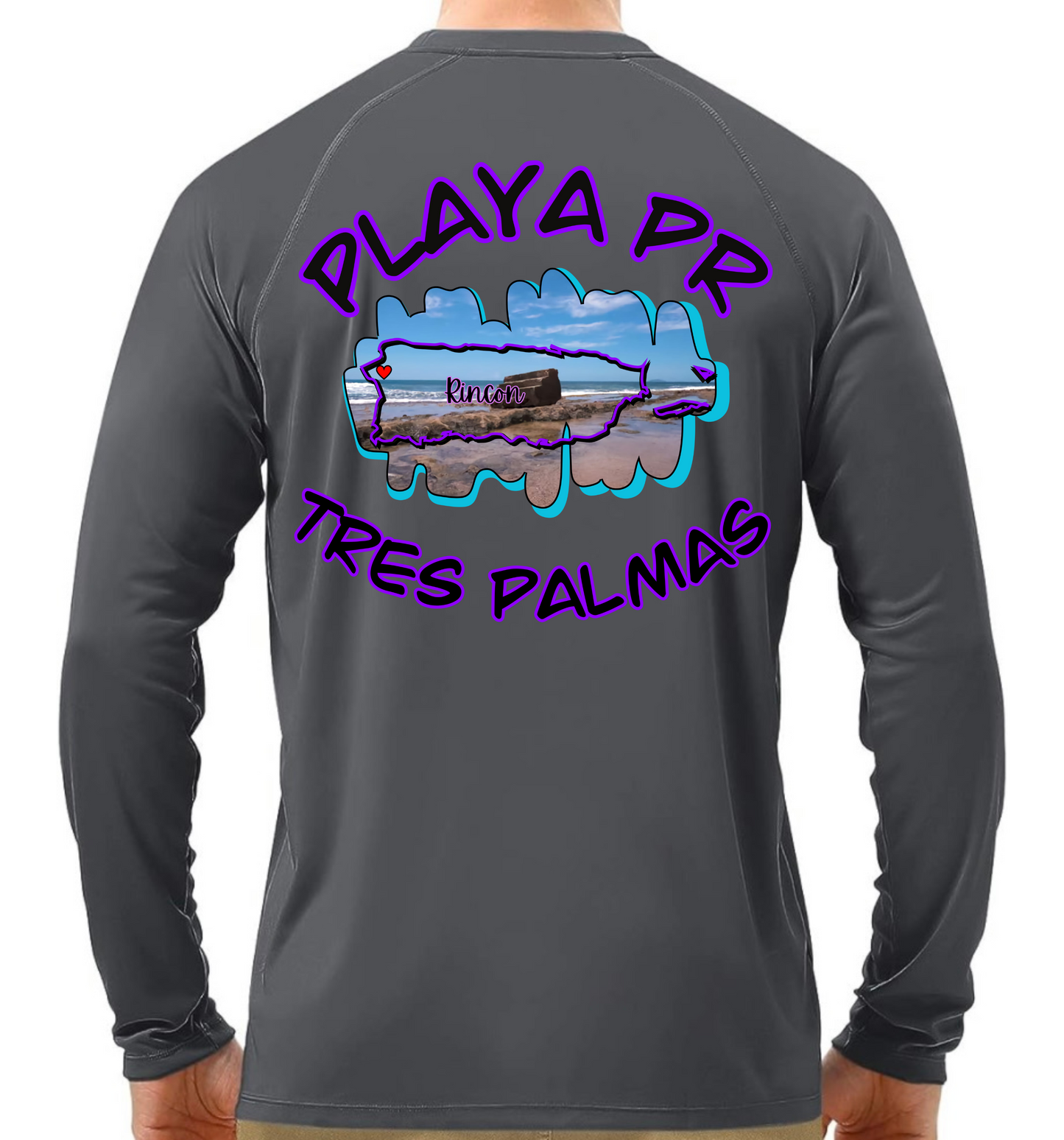 Men's UPF50+ rash guard long Sleeve Tres Palmas, Rincon P.R