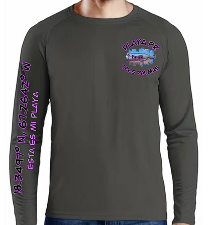 Men's UPF50+ rash guard long Sleeve Tres Palmas, Rincon P.R