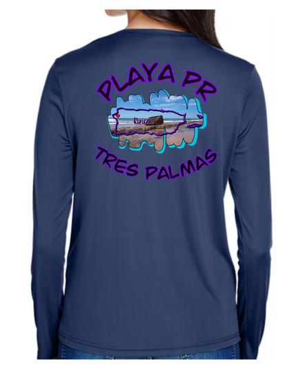 Women's UPF50+ rash guard long sleeve Tres Palmas, Rincon P.R