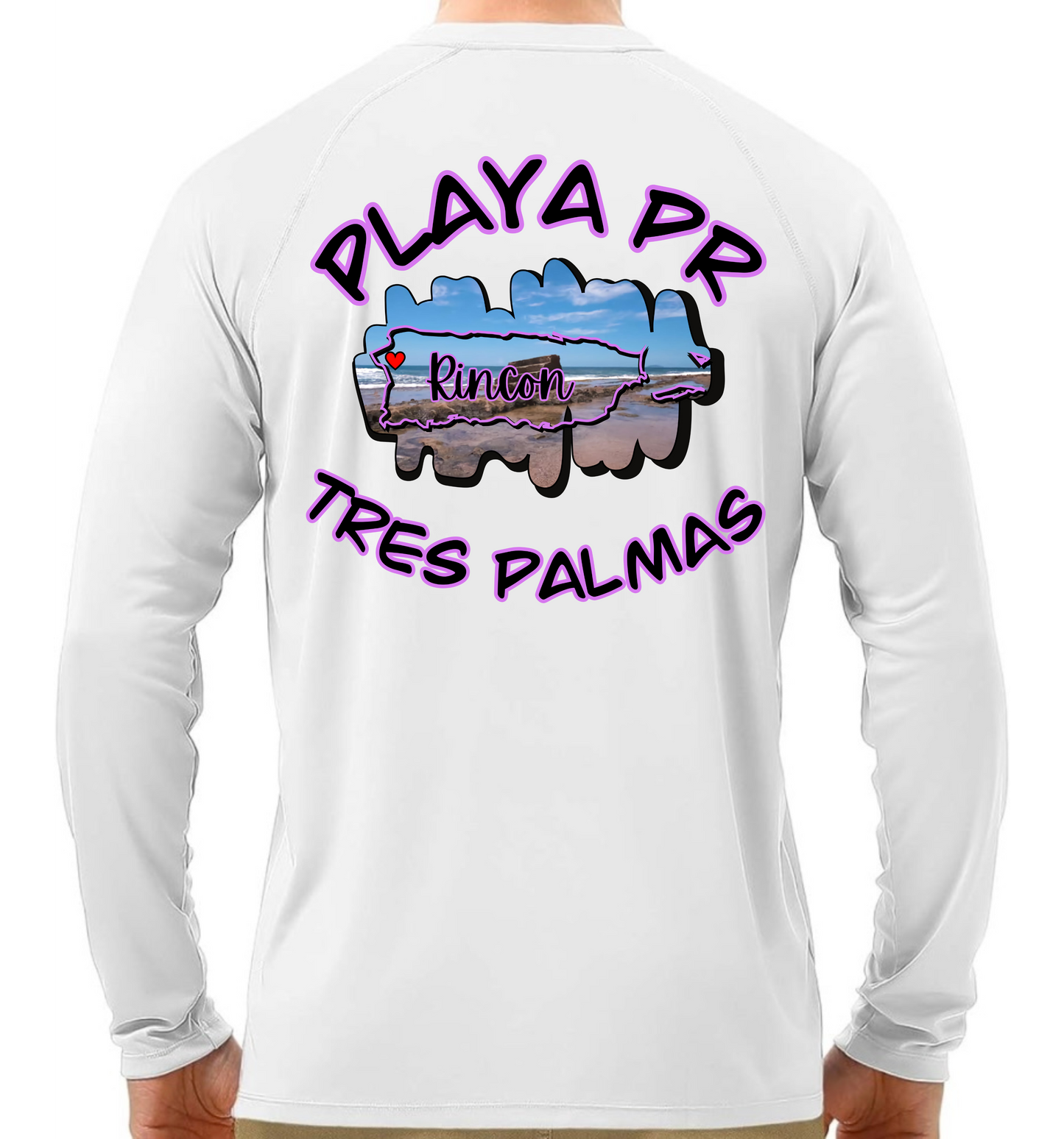 Men's UPF50+ rash guard long Sleeve Tres Palmas, Rincon P.R