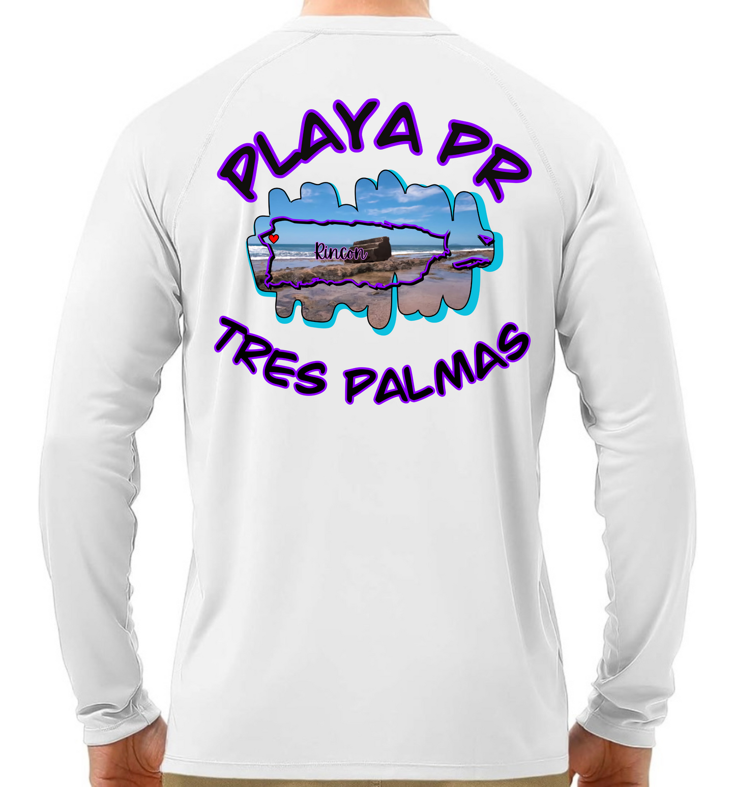 Men's UPF50+ rash guard long Sleeve Tres Palmas, Rincon P.R