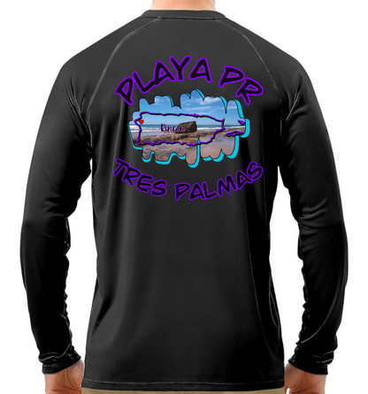 Men's UPF50+ rash guard long Sleeve Tres Palmas, Rincon P.R