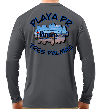 Men's UPF50+ rash guard long Sleeve Tres Palmas, Rincon P.R