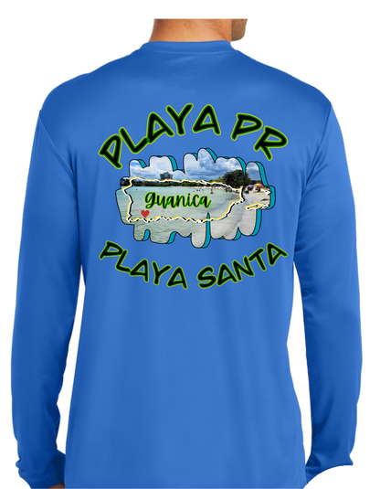 Men's UPF50+ Long Sleeve Rash Guard Playa Santa, Guanica P.R